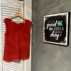 EUC dark orange sleeveless top from Naked Zebra